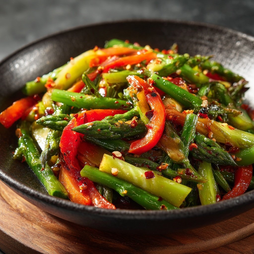 Asiatische Gemüsepfanne mit Chili