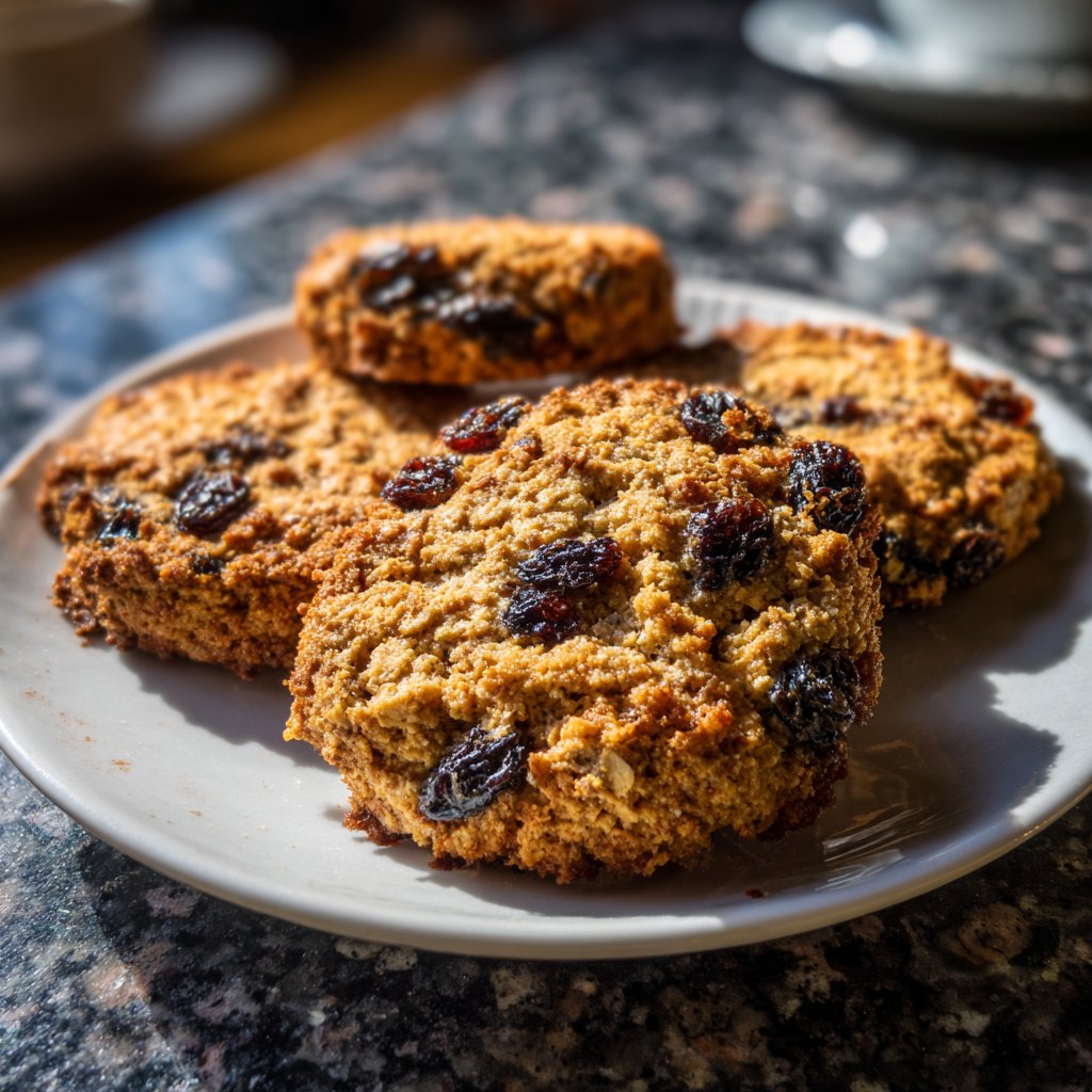 Cookies mit Haferflocken und Rosinen