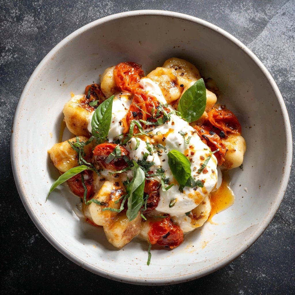 Gnocchi mit Ofentomaten und Burrata