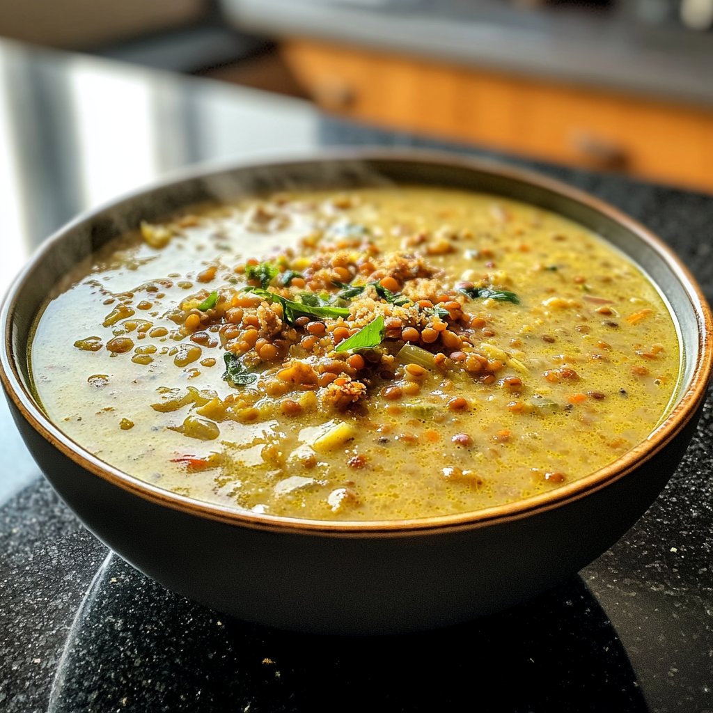 Linsensuppe mit Ingwer