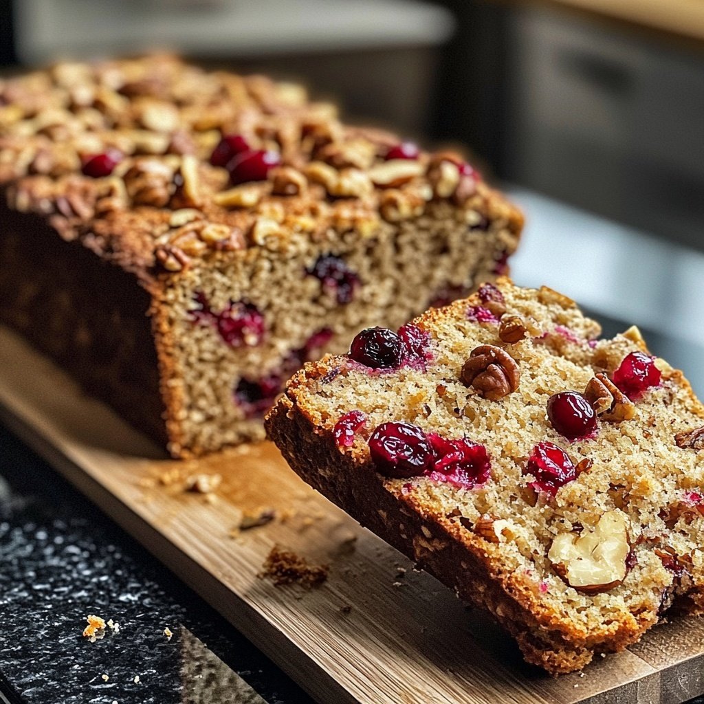 Einfaches Cranberry-Bananen-Nussbrot