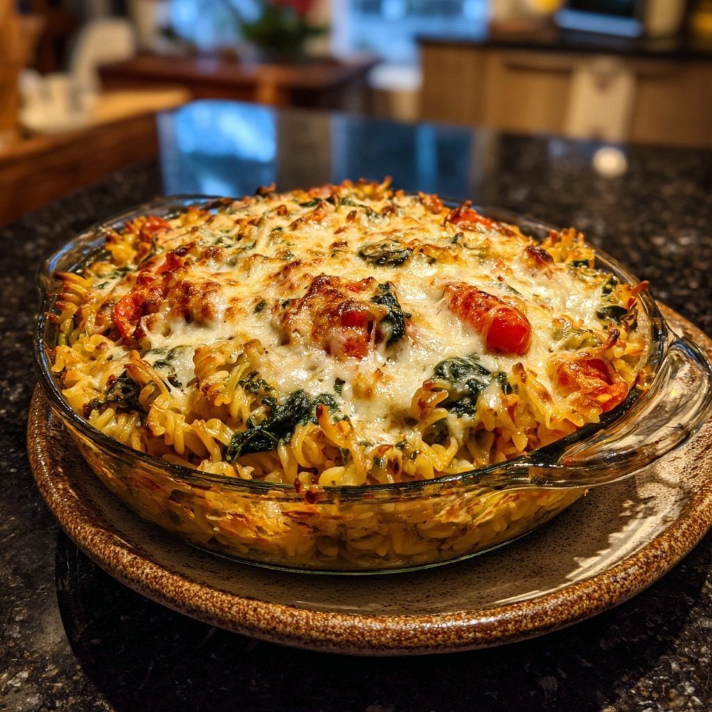 Vegetarischer Nudelauflauf Leicht